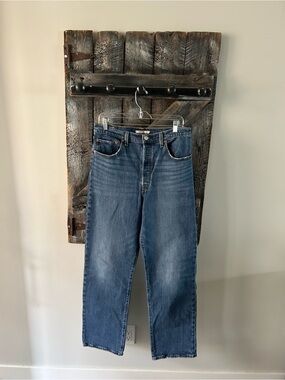 Women's Levi's Ribcage Straight Classic Blue Denim Jeans